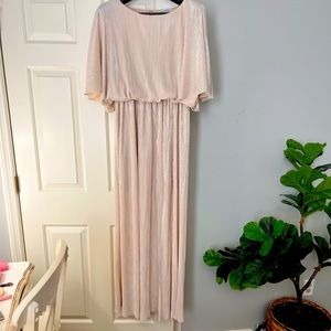 See and be seen gold/champagne maxi dress